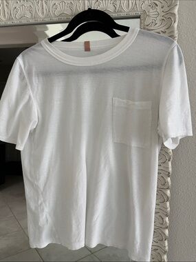 lunya White Short-Sleeve Pocket Tee